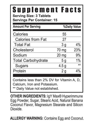 i26 Hyperimmune Egg Banana Coconut Chewables