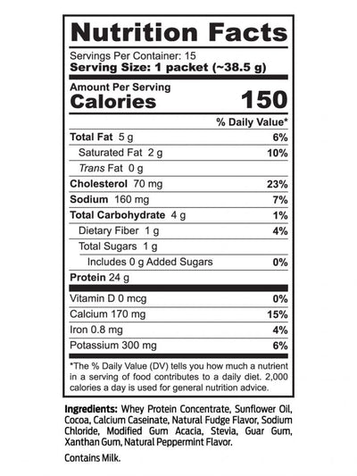 Chocolate Mint Protein Shake 15 packet box