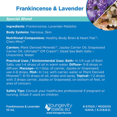 Frankincense & Lavender Essential Oil Blend - 10ml