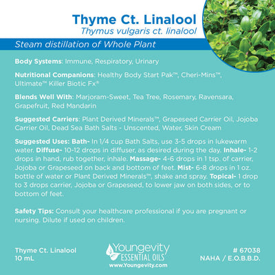 Thyme Ct. Linalool Essential Oil - 10ml